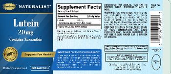Sundown Naturalist Lutein 20 mg - supplement