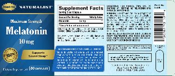 Sundown Naturalist Maximum Strength Melatonin 10 mg - supplement