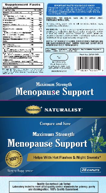 Sundown Naturalist Maximum Strength Menopause Support - supplement