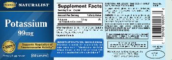 Sundown Naturalist Potassium 99 mg - supplement