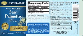 Sundown Naturalist Saw Palmetto 450 mg - supplement