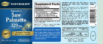 Sundown Naturalist Standardized Saw Palmetto 320 mg - supplement