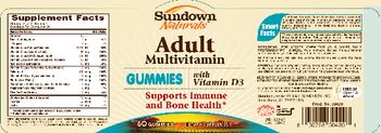 Sundown Naturals Adult Multivitamin Gummies With Vitamin D3 - supplement
