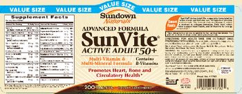 Sundown Naturals Advanced Formula SunVite Active Adult 50+ - supplement