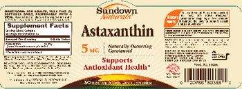 Sundown Naturals Astaxanthin 5 mg - supplement