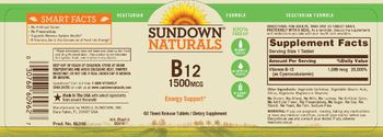 Sundown Naturals B12 1500 mcg - supplement