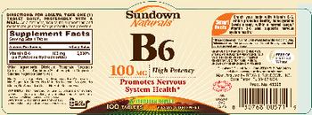 Sundown Naturals B6 100 mg - vitamin supplement
