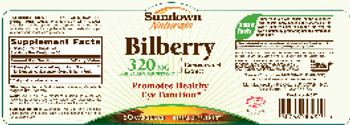 Sundown Naturals Bilberry - herbal supplement