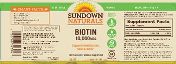 Sundown Naturals Biotin 10,000 mcg - vitamin supplement