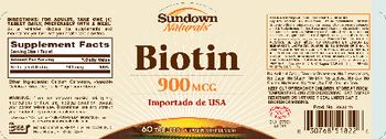 Sundown Naturals Biotin 900 mcg - vitamin supplement