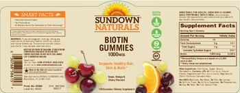 Sundown Naturals Biotin Gummies 1000 mcg - supplement