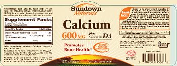Sundown Naturals Calcium 600 mg plus Vitamin D3 - supplement