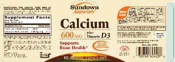 Sundown Naturals Calcium 600 mg Plus Vitamin D3 - supplement