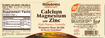 Sundown Naturals Calcium Magnesium and Zinc - supplement