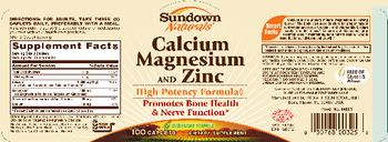 Sundown Naturals Calcium Magnesium And Zinc - supplement
