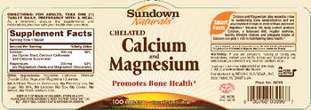 Sundown Naturals Chelated Calcium And Magnesium - supplement