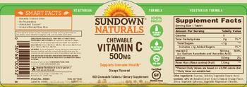 Sundown Naturals Chewable Vitamin C 500 mg Orange Flavored - supplement