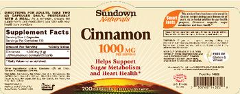 Sundown Naturals Cinnamon - supplement