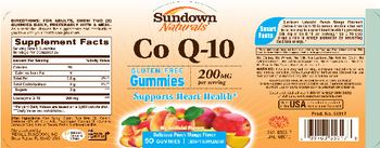 Sundown Naturals Co Q-10 Gummies Delicious Peach Mango Flavor - supplement