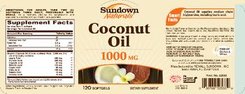Sundown Naturals Coconut Oil 1000 mg - supplement
