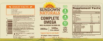 Sundown Naturals Complete Omega - supplement