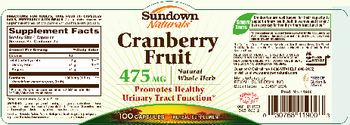 Sundown Naturals Cranberry Fruit 475 mg - herbal supplement