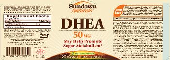 Sundown Naturals DHEA 50 mg - supplement