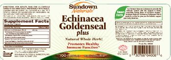 Sundown Naturals Echinacea Goldenseal Plus - herbal supplement