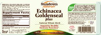 Sundown Naturals Echinacea Goldenseal Plus - herbal supplement