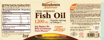Sundown Naturals Extra Strength Fish Oil 1200 mg - supplement