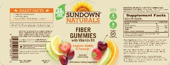 Sundown Naturals Fiber Gummies With Vitamin D3 - supplement