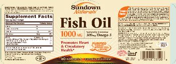 Sundown Naturals Fish Oil 1000 mg 300 mg Omega-3 - supplement