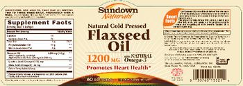 Sundown Naturals Flaxseed Oil 1200 mg - supplement