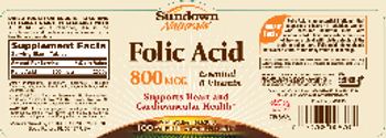 Sundown Naturals Folic Acid 800 mcg - vitamin supplement