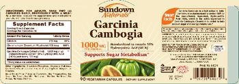 Sundown Naturals Garcinia Cambogia - supplement