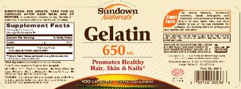 Sundown Naturals Gelatin 650 mg - supplement