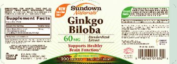 Sundown Naturals Ginkgo Biloba Plus 60 mg - herbal supplement