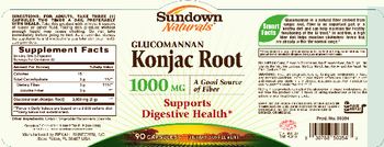 Sundown Naturals Glucomannan Konjac Root 1000 mg - supplement