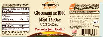 Sundown Naturals Glucosamine 1000 And MSM 1500 mg Complex - supplement