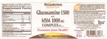 Sundown Naturals Glucosamine 1500 And MSM 1000 mg Complex - supplement
