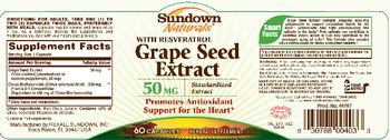 Sundown Naturals Grape Seed Extract 50 mg - herbal supplement