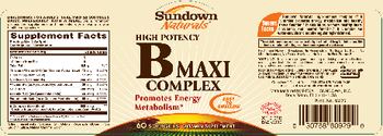 Sundown Naturals High Potency B Maxi Complex - vitamin supplement