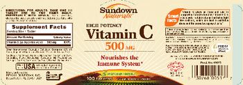 Sundown Naturals High Potency Vitamin C 500 mg - vitamin supplement
