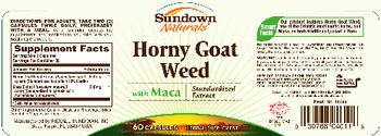 Sundown Naturals Horny Goat Weed With Maca - herbal supplement