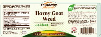 Sundown Naturals Horny Goat Weed With Maca - herbal supplement