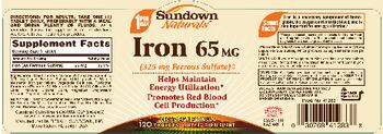 Sundown Naturals Iron 65 mg - supplement