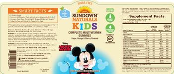 Sundown Naturals Kids Complete Multivitamin Disney Mickey Mouse Gummies - supplement