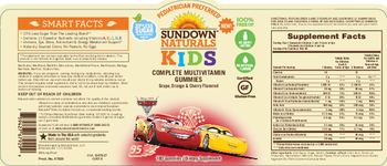 Sundown Naturals Kids Complete Multivitamin Disney Pixar Cars Gummies - supplement
