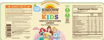 Sundown Naturals Kids Complete Multivitamin Disney Princess Gummies - supplement