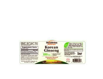 Sundown Naturals Korean Ginseng - standardized extract